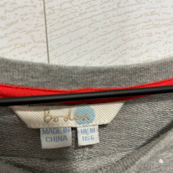Boden Gray Sweatshirt Dress Size 6 - Picture 8 of 11